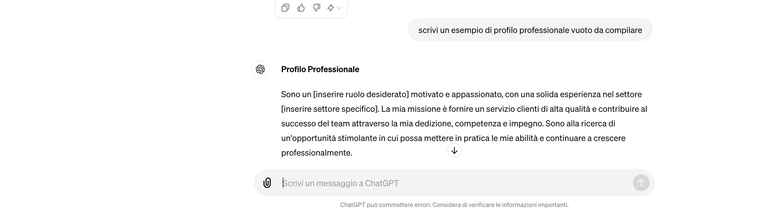 Curriculum Con Chat GPT Prompt Generico 1